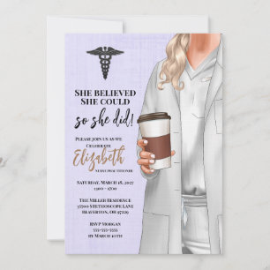 White Coat Medical School Graduation Invitation