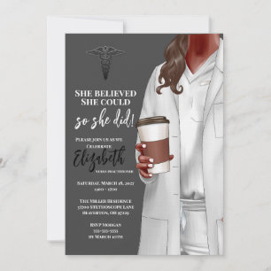 White Coat Medical School Graduation Invitation