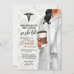 White Coat Medical School Graduation Invitation