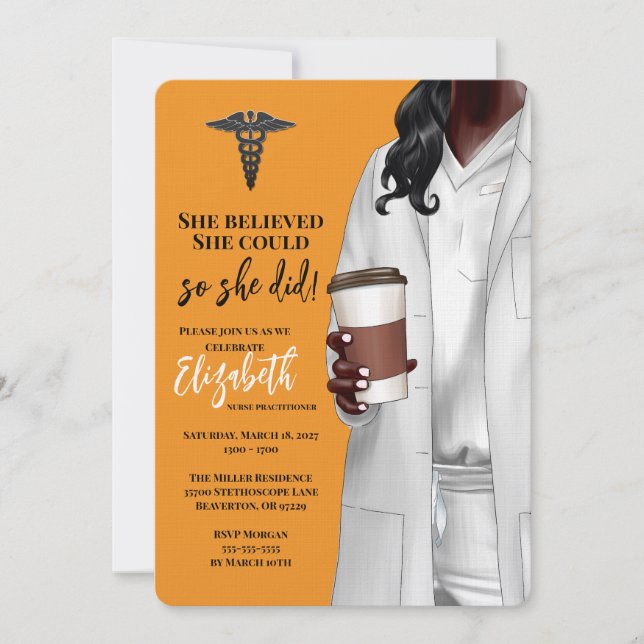 White Coat Medical School Graduation Invitation (Front)