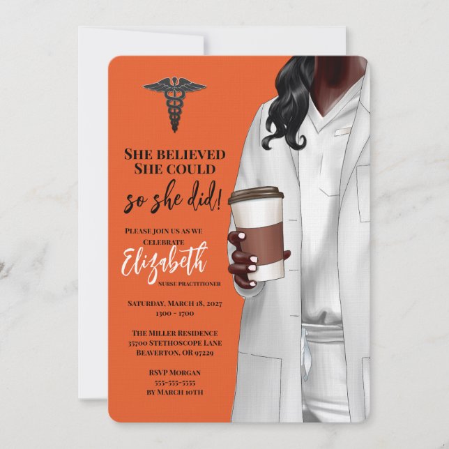 White Coat Medical School Graduation Invitation (Front)