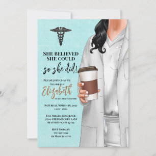 White Coat Medical School Graduation Invitation