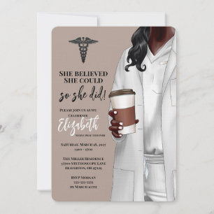 White Coat Medical School Graduation Invitation