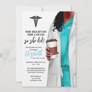 White Coat Medical School Graduation Invitation