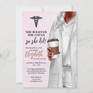 White Coat Medical School Graduation Invitation