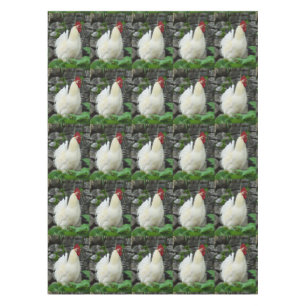 White Cockerels Tablecloth