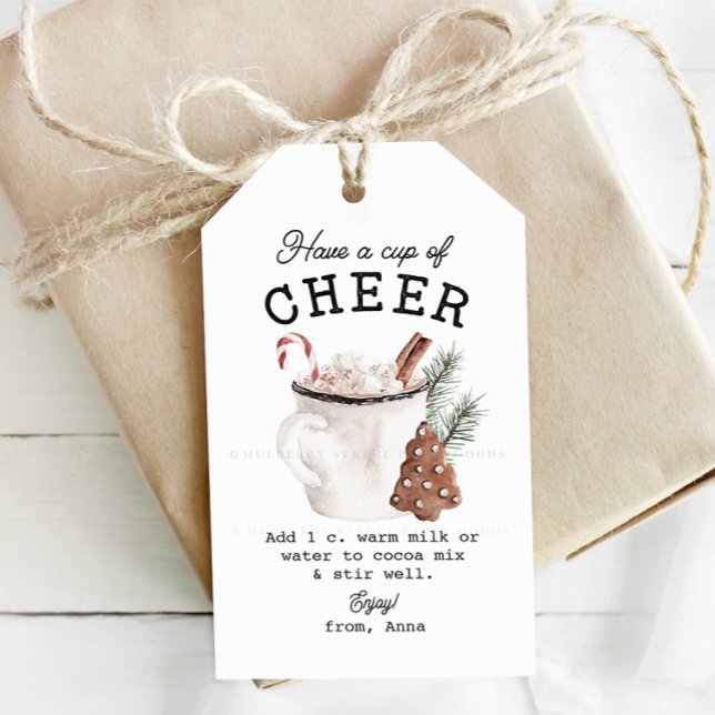 White Cocoa Cheer Gift Tags (Creator Uploaded)