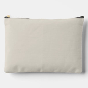 White Coffee Solid Colour Accessory Pouch