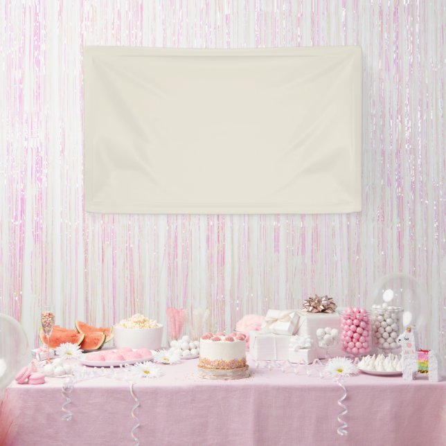 White Coffee Solid Colour Banner (Party)