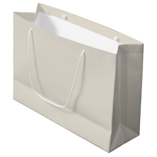 White Coffee Solid Colour Large Gift Bag