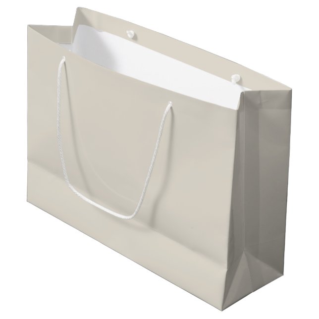 White Coffee Solid Colour Large Gift Bag (Front Angled)