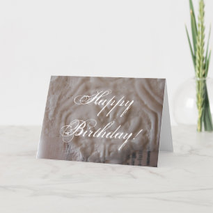 White Collage With Wax, Happy Birthday! Card
