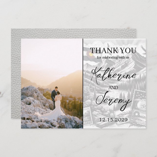 White Colorado Passport Thank You Card (Front/Back)