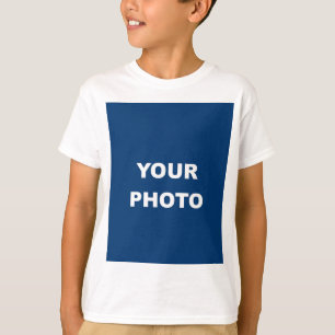 White Colour Add Your Image Photo Picture Logo T-Shirt
