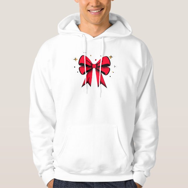 White colour Christmas sweatshirt hoodie (Front)
