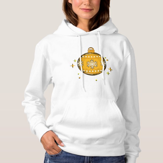 White colour Christmas sweatshirt hoodie (Front)