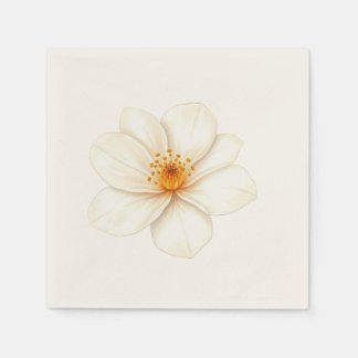 White colour flower napkin