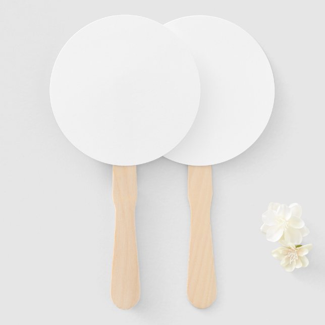 White colour  hand fan (Front and Back)