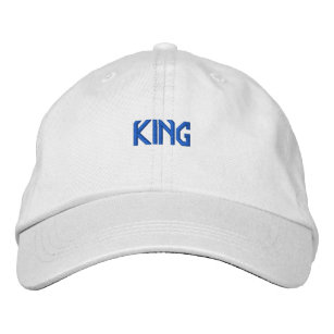 White Colour KING Wonderful Impressive Supreme-Hat Embroidered Hat