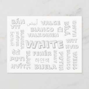 White - Colour Languages on Postcards