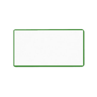 White Colour with Thin Green Borders Label