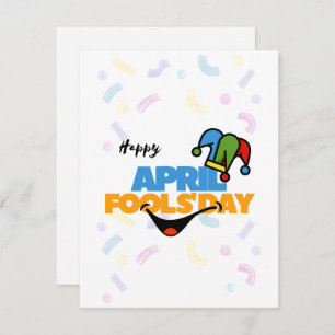 White Colourful April Fools' Day Holiday Card