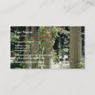 White Columns and roses - Parc Monceau, France flo Business Card