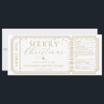 White Concert Ticket Gift Voucher Card<br><div class="desc">This fake Christmas concert gift voucher design features a Christmas star design. All of the text is fully editable. For more advanced customisation of this design,  simply select the "Customise It" button above.</div>