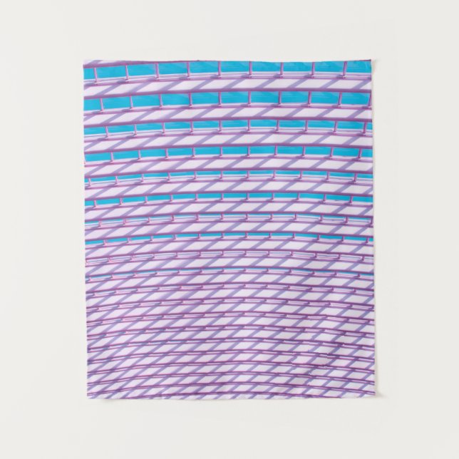 White concrete architecture plan tapestry (Front)