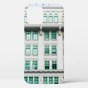 WHITE CONCRETE BUILDING-3 iPhone 12 CASE