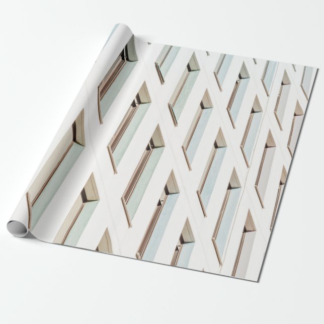 WHITE CONCRETE BUILDING DURING DAYTIME-3 WRAPPING PAPER (Unrolled)