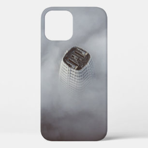 WHITE CONCRETE BUILDING SURROUNDED BY CLOUDS iPhone 12 CASE