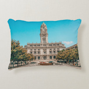 WHITE CONCRETE BUILDING UNDER BLUE SKY DURING DAYT DECORATIVE CUSHION