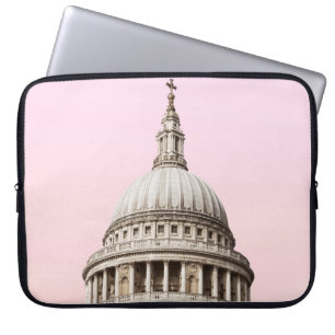 WHITE CONCRETE BUILDING UNDER CLOUDS LAPTOP SLEEVE