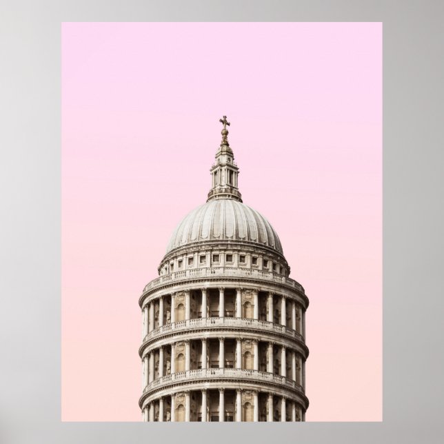 WHITE CONCRETE BUILDING UNDER CLOUDS POSTER (Front)