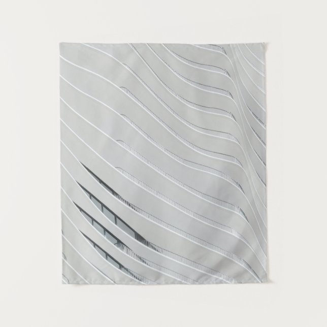 White concrete building wall tapestry (Front)