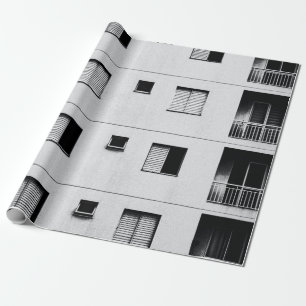 White concrete building wrapping paper