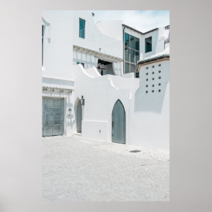 White concrete house poster