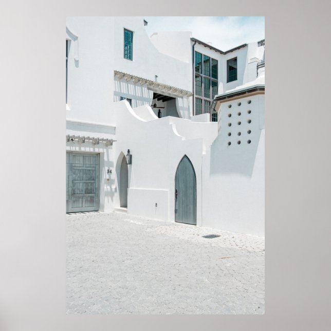 White concrete house poster (Front)