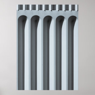 White concrete pavement poster