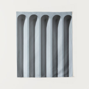 White concrete pavement tapestry
