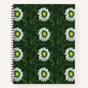 White Coneflower Floral Notebook
