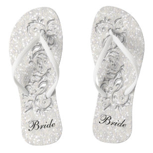 Sparkle flip flops deals for wedding