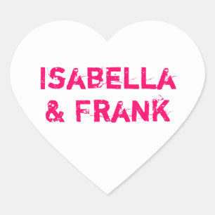 White Conversation Heart Heart Sticker
