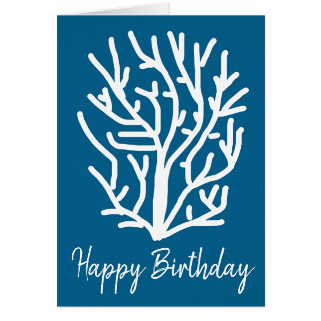 White coral on blue aquatic life (Front)