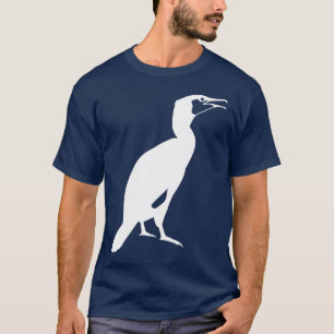 White Cormorant Bird Graphic T-Shirt