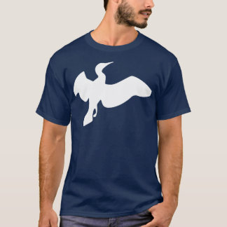 White Cormorant In Flight T-Shirt