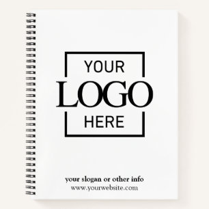 White Corporate Company Business Logo Promotional Notebook