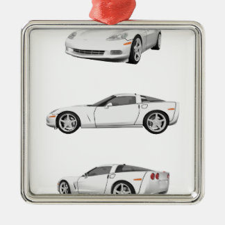 White Corvette: Metal Tree Decoration