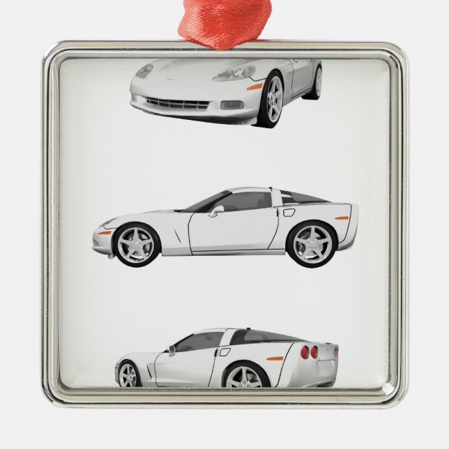 White Corvette: Metal Tree Decoration (Front)